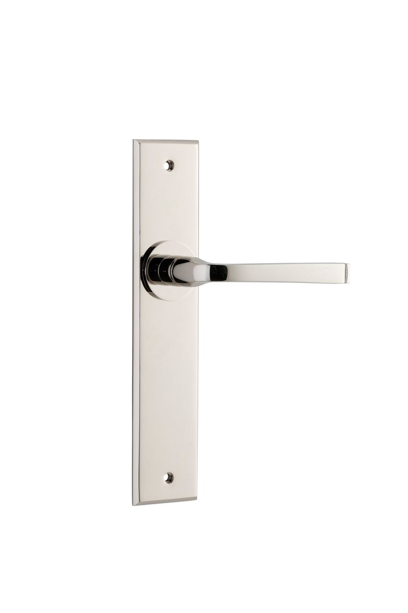 14288 - Annecy Lever - Chamfered Backplate - Polished Nickel - Passage