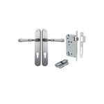 12230KENTR60KK - Verona Lever - Oval Backplate Entrance Kit with High Security Lock - Brushed Chrome - Entrance