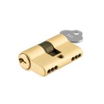 21646 - Euro Cylinder Key/Key 3 Pin - Brushed Gold PVD - Entrance