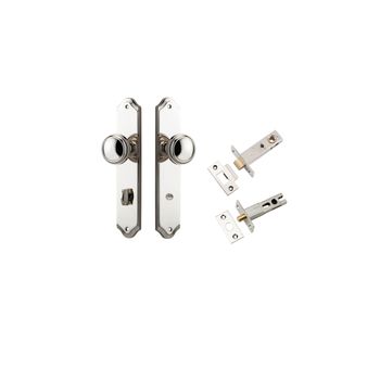 Paddington Knob - Shouldered Backplate Privacy Kit with Privacy Turn