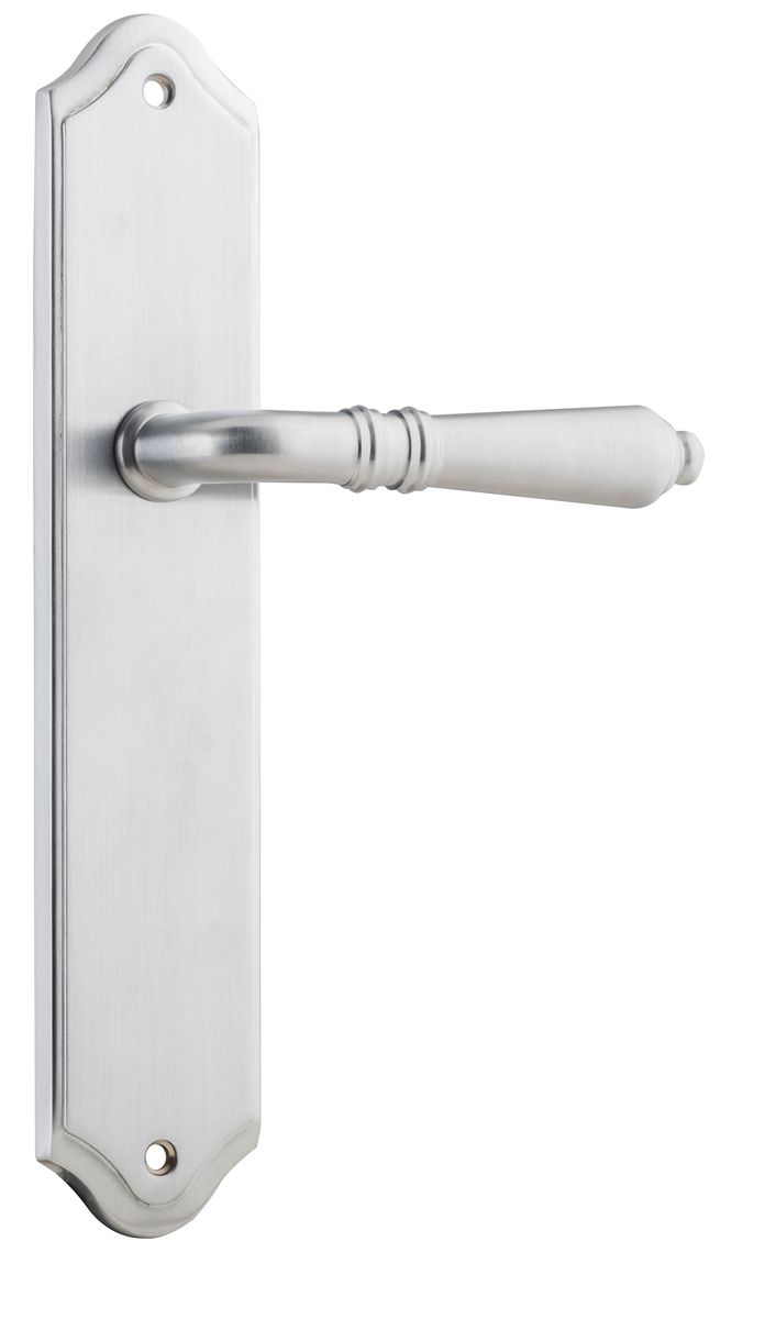 12212 - Sarlat Lever - Shouldered Backplate - Brushed Chrome - Passage