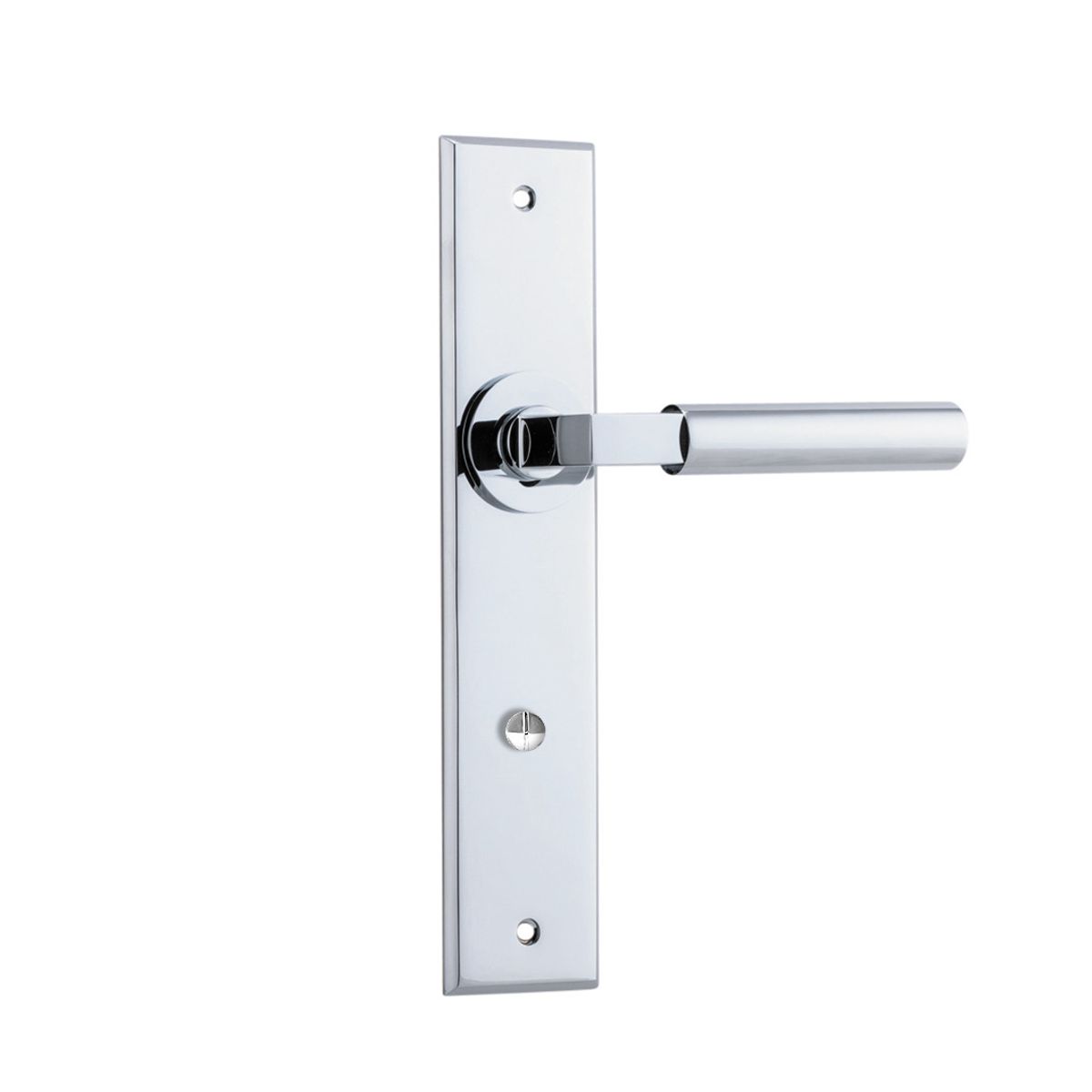 11794 - Berlin Lever - Chamfered Backplate - Polished Chrome - Passage