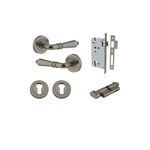 16860KENTR60KT - Sarlat Lever - Round Rose Entrance Kit with Separate High Security Lock - Graphite PVD - Entrance