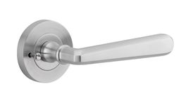 20805KIBPRIV60 - Copenhagen Lever - Round Rose (Inbuilt Privacy) - Brushed Chrome - Privacy