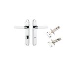 11864KPRIV60 - Osaka Lever - Oval Backplate Privacy Kit with Privacy Turn - Polished Chrome - Privacy