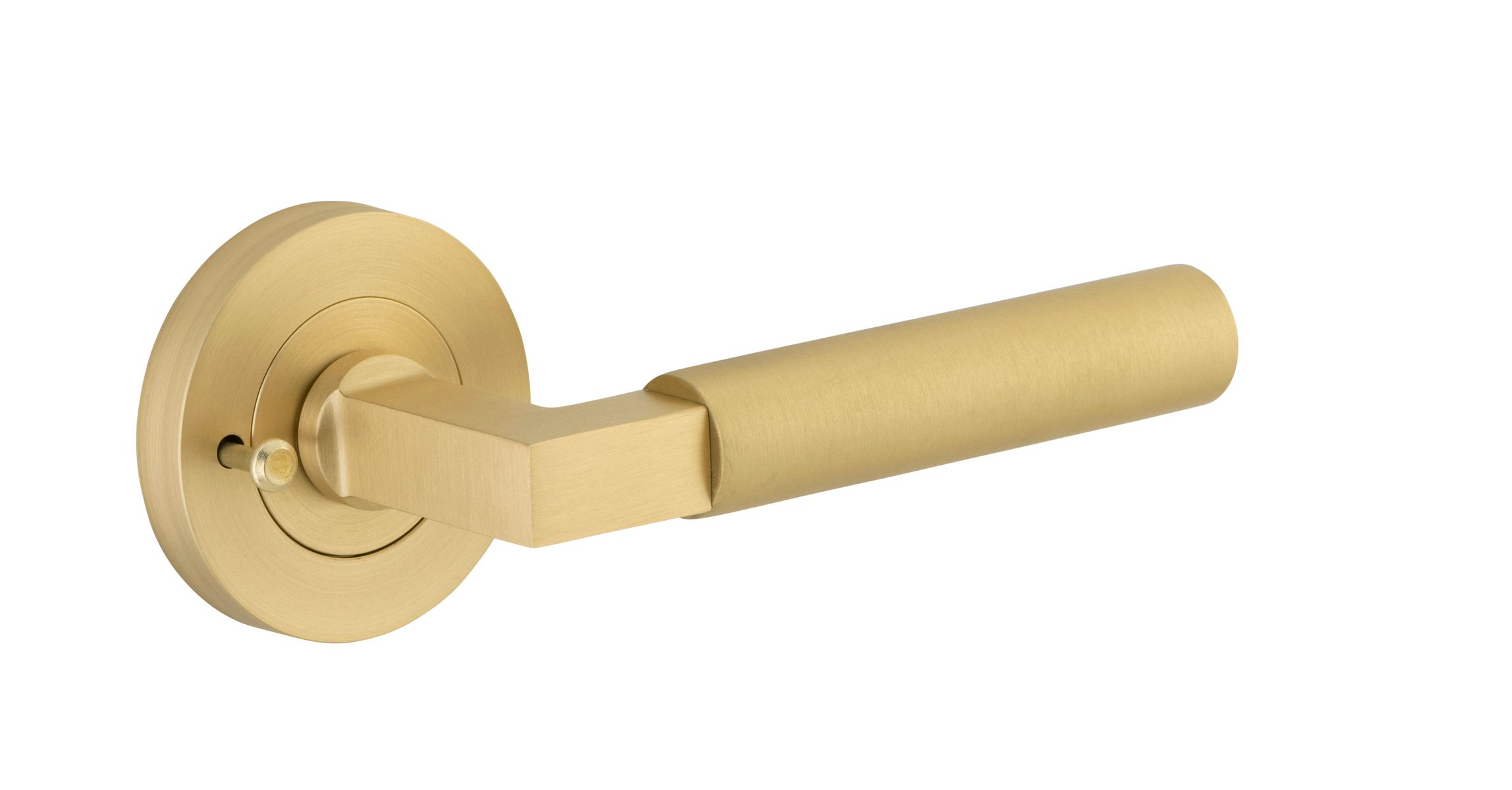 16272KIBPRIV60 - Berlin Lever - Round Rose Privacy Kit (Inbuilt Privacy) - Brushed Gold PVD - Privacy