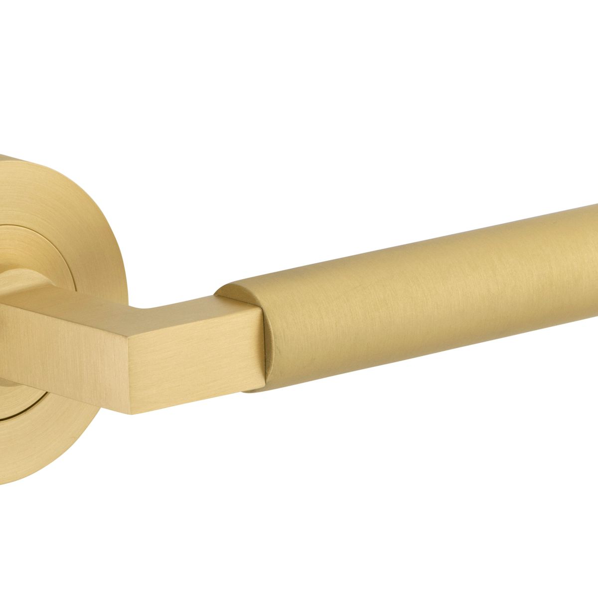 16272KIBPRIV60 - Berlin Lever - Round Rose Privacy Kit (Inbuilt Privacy) - Brushed Gold PVD - Privacy