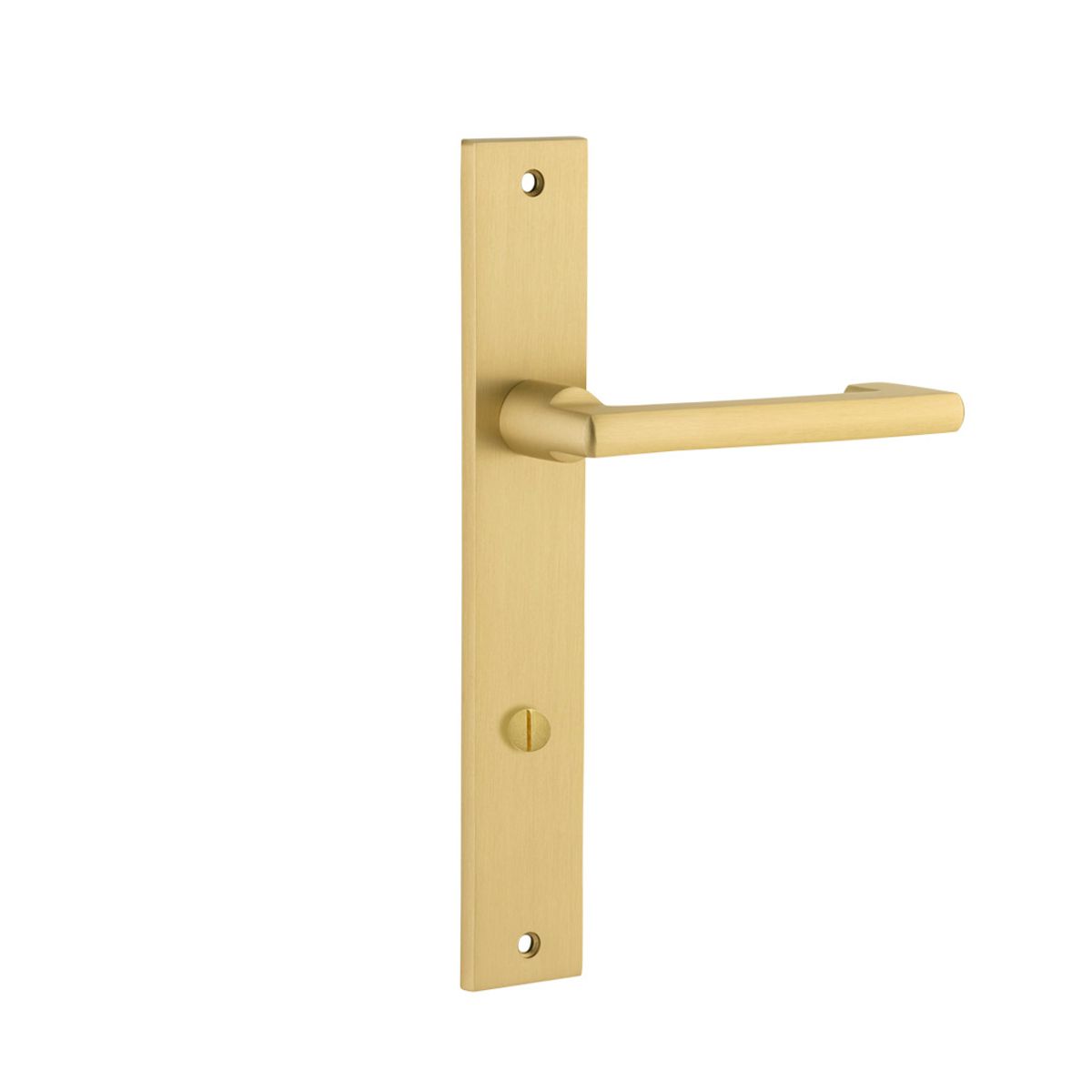 16348P85 - Baltimore Return Lever - Rectangular Backplate - Brushed Gold PVD - Privacy