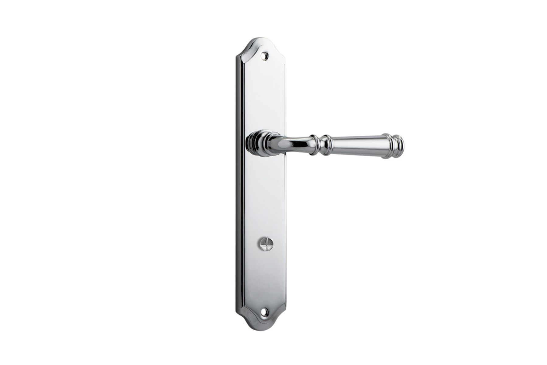 11718P85 - Verona Lever - Shouldered Backplate - Polished Chrome - Privacy