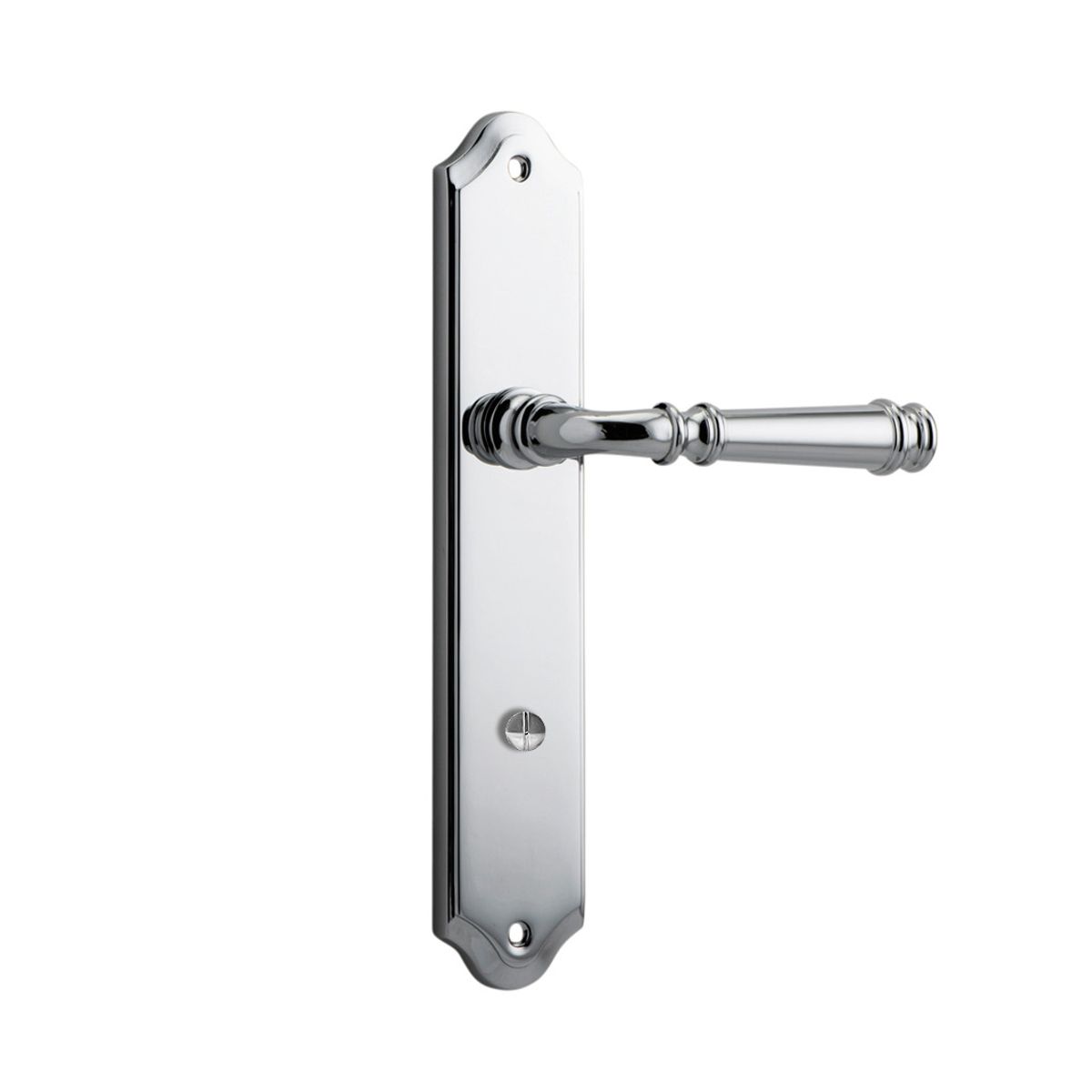 11718P85 - Verona Lever - Shouldered Backplate - Polished Chrome - Privacy