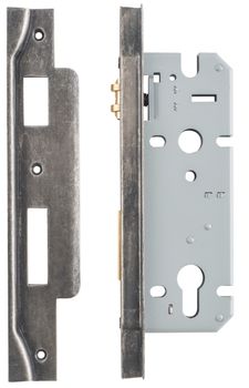 Rebated 85mm Euro Roller Mortice Locks - 45mm Backset