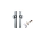 12322KPASS60 - Cambridge Knob - Rectangular Backplate Passage Kit - Brushed Chrome - Passage