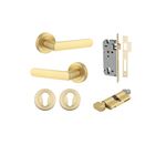 16270KENTR60KT - Osaka Lever - Round Rose Entrance Kit with Separate High Security Lock - Brushed Gold PVD - Entrance