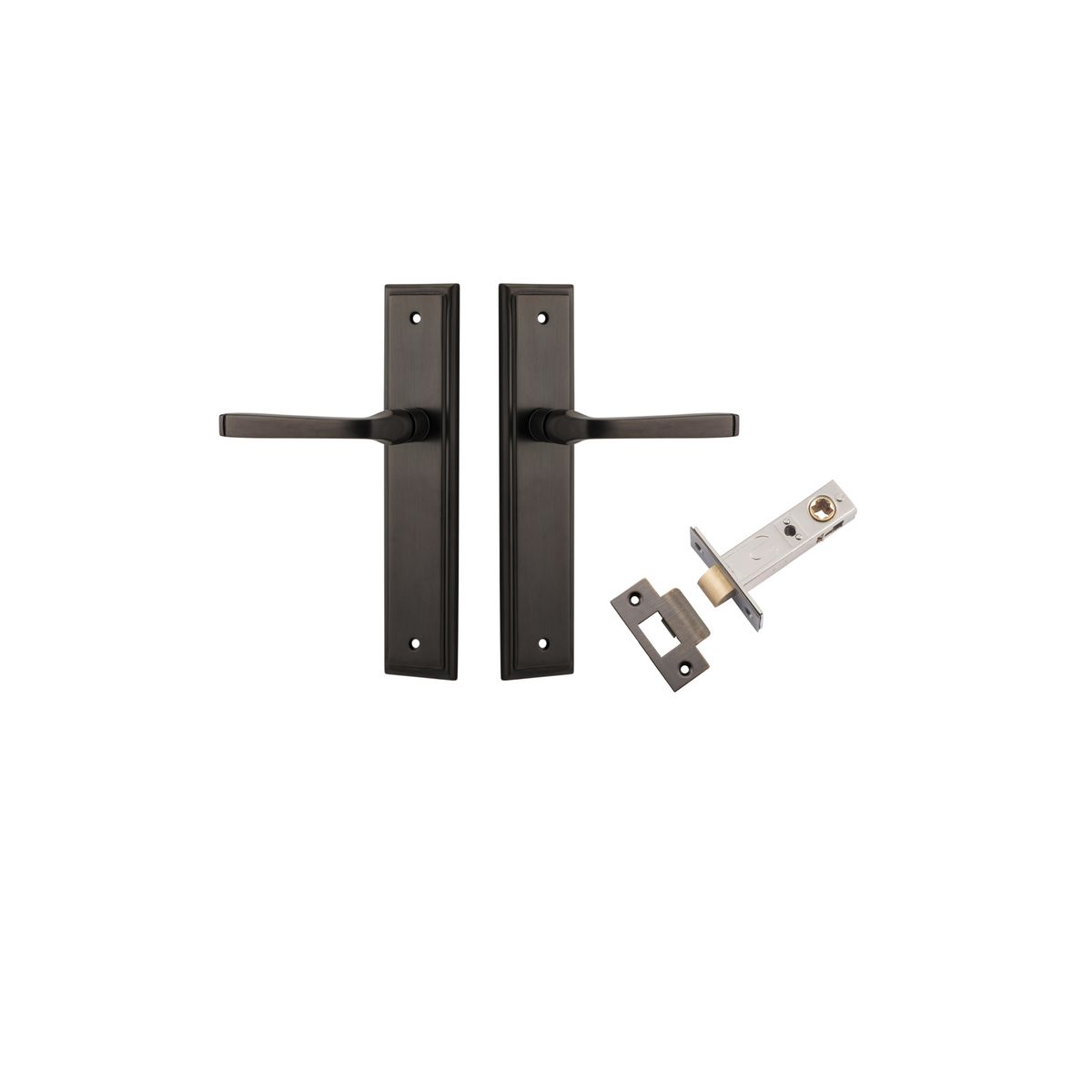 10744KPASS60 - Annecy Lever - Stepped Backplate Passage Kit - Signature Brass - Passage