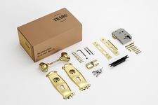 Bungalow Door Knob - Long Backplate Entrance Set with High Security Lock