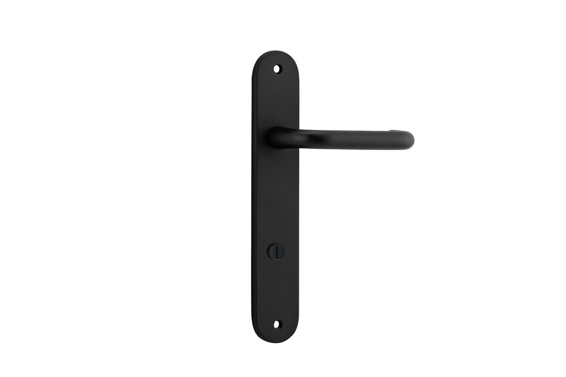 12846P85 - Oslo Lever - Oval Backplate - Matt Black - Privacy