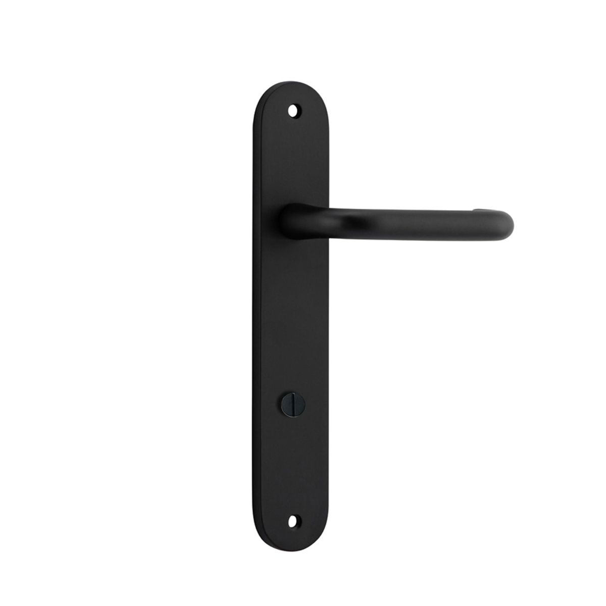 12846P85 - Oslo Lever - Oval Backplate - Matt Black - Privacy
