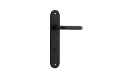 12846P85 - Oslo Lever - Oval Backplate - Matt Black - Privacy