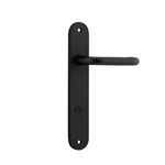 12846P85 - Oslo Lever - Oval Backplate - Matt Black - Privacy