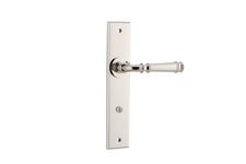 14286P85 - Verona Lever - Chamfered Backplate - Polished Nickel - Privacy