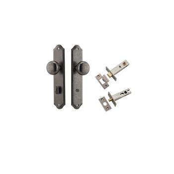 Cambridge Knob - Shouldered Backplate Privacy Kit with Privacy Turn