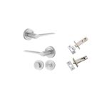 0365KPRIV60 - Como Lever - Round Rose Privacy Kit - Brushed Chrome - Privacy