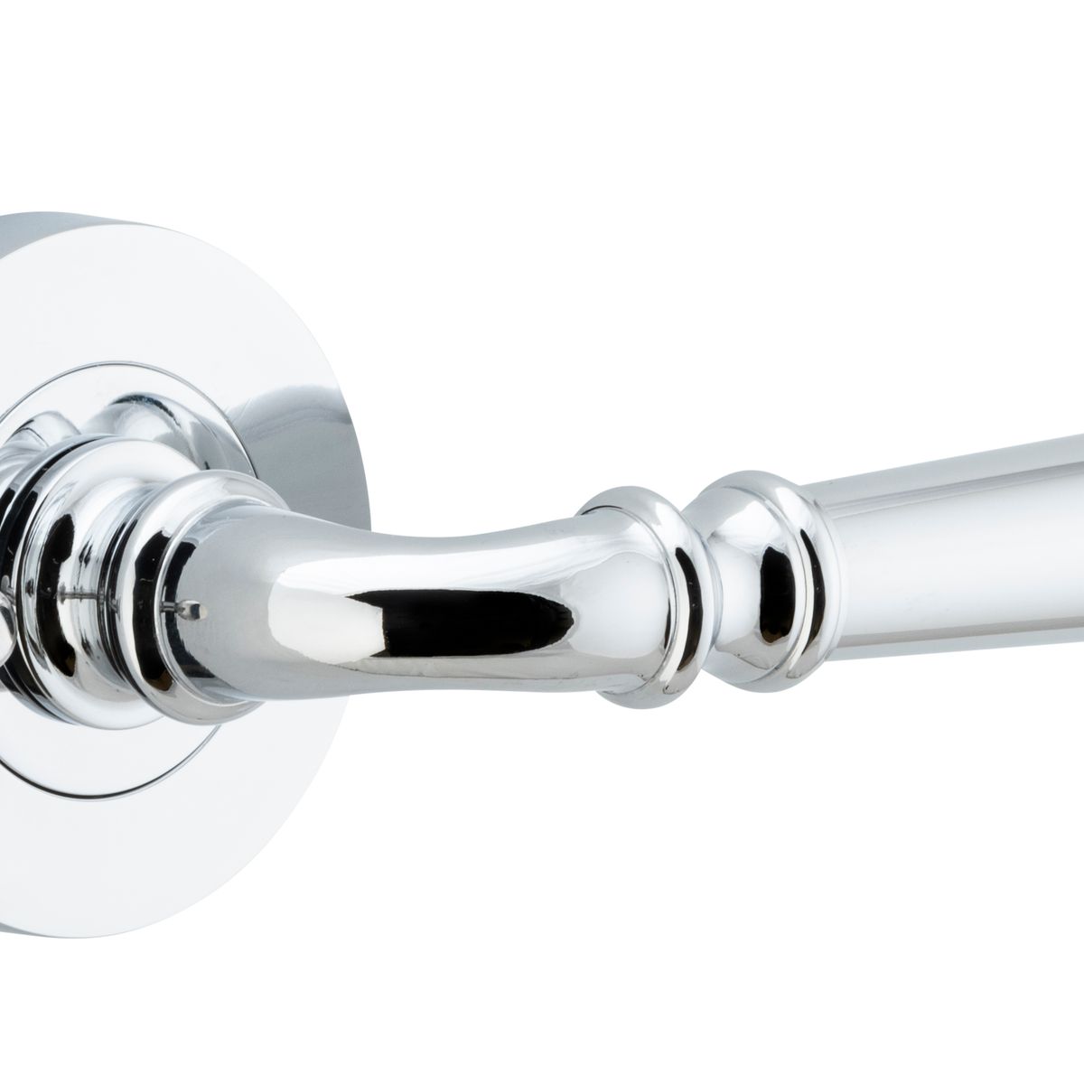 0314KIBPRIV60 - Verona Lever - Round Rose (Inbuilt Privacy) - Polished Chrome - Privacy