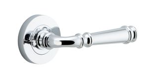 0314KIBPRIV60 - Verona Lever - Round Rose (Inbuilt Privacy) - Polished Chrome - Privacy
