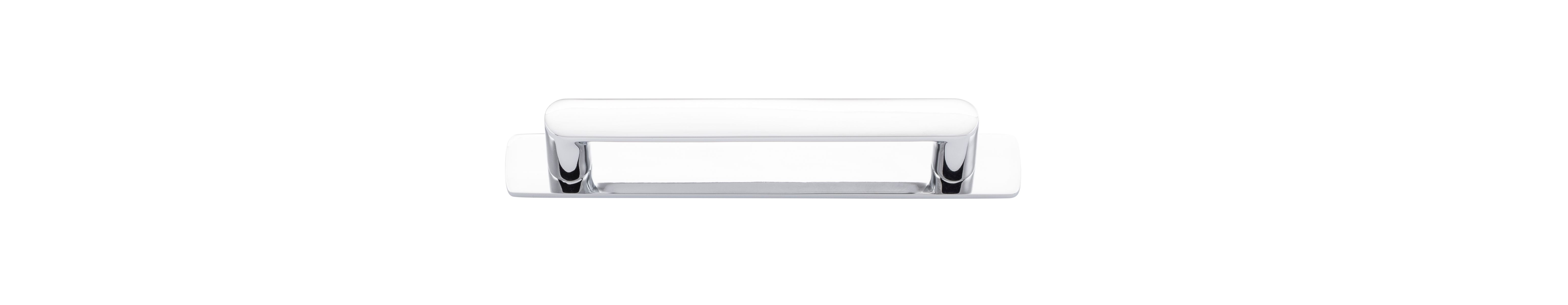 20954B - Osaka Cabinet Pull with Backplate - CTC128mm - Polished Chrome