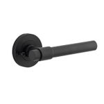 20623KIBPRIV60 - Helsinki Lever - Round Rose (Inbuilt Privacy) - Matt Black - Privacy