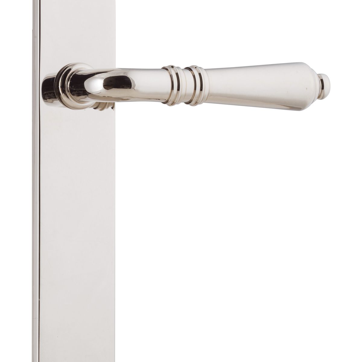 14200 - Sarlat Lever - Rectangular Backplate - Polished Nickel - Passage