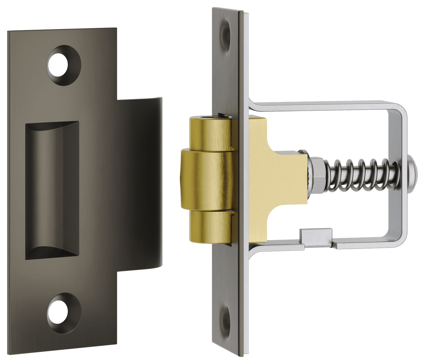 21860 - Roller Latch with Face Plate and Striker - Graphite PVD