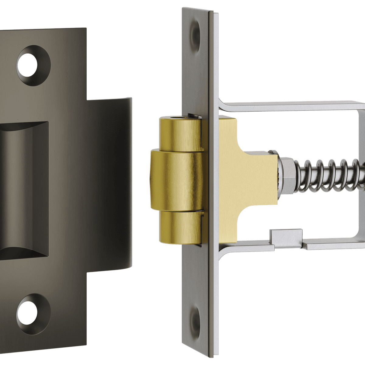21860 - Roller Latch with Face Plate and Striker - Graphite PVD