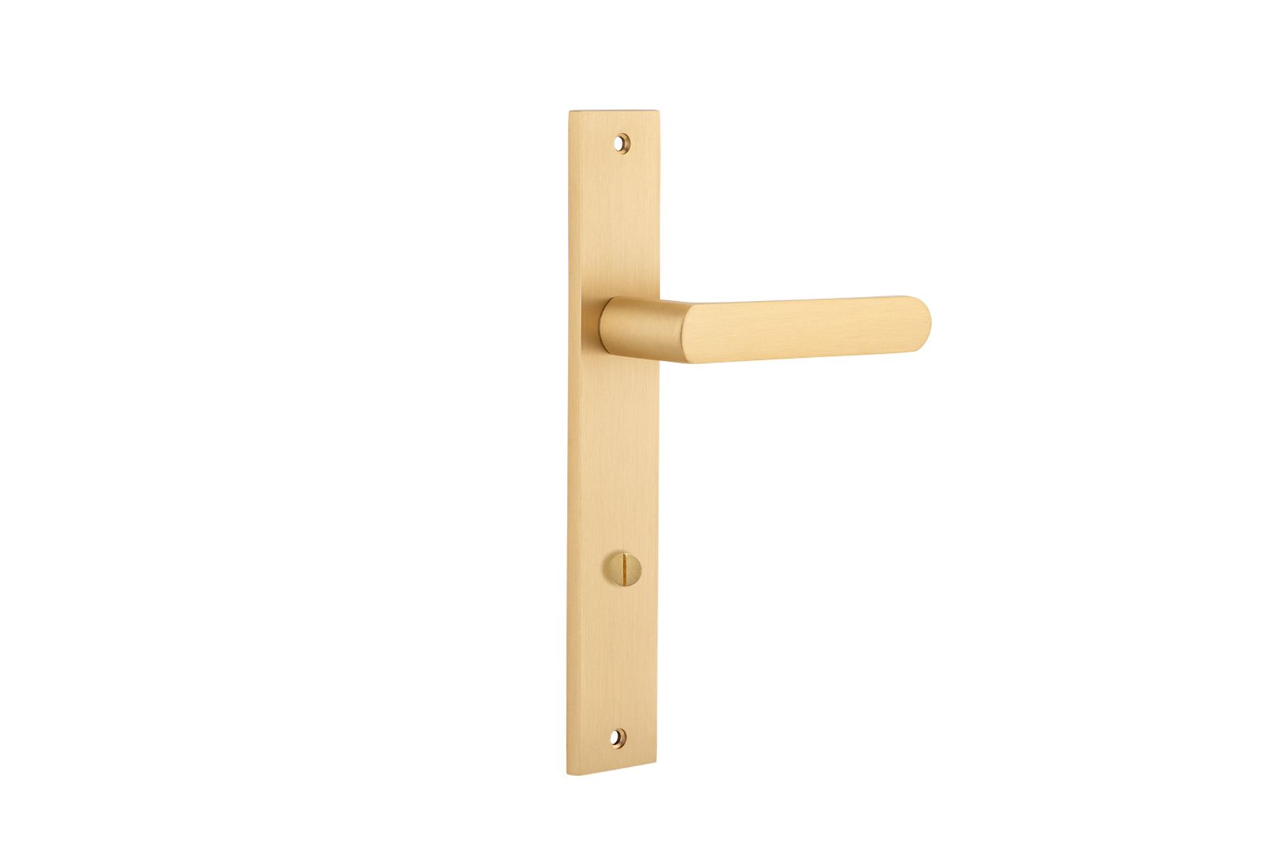 15360P85 - Osaka Lever - Rectangular Backplate - Brushed Brass - Privacy