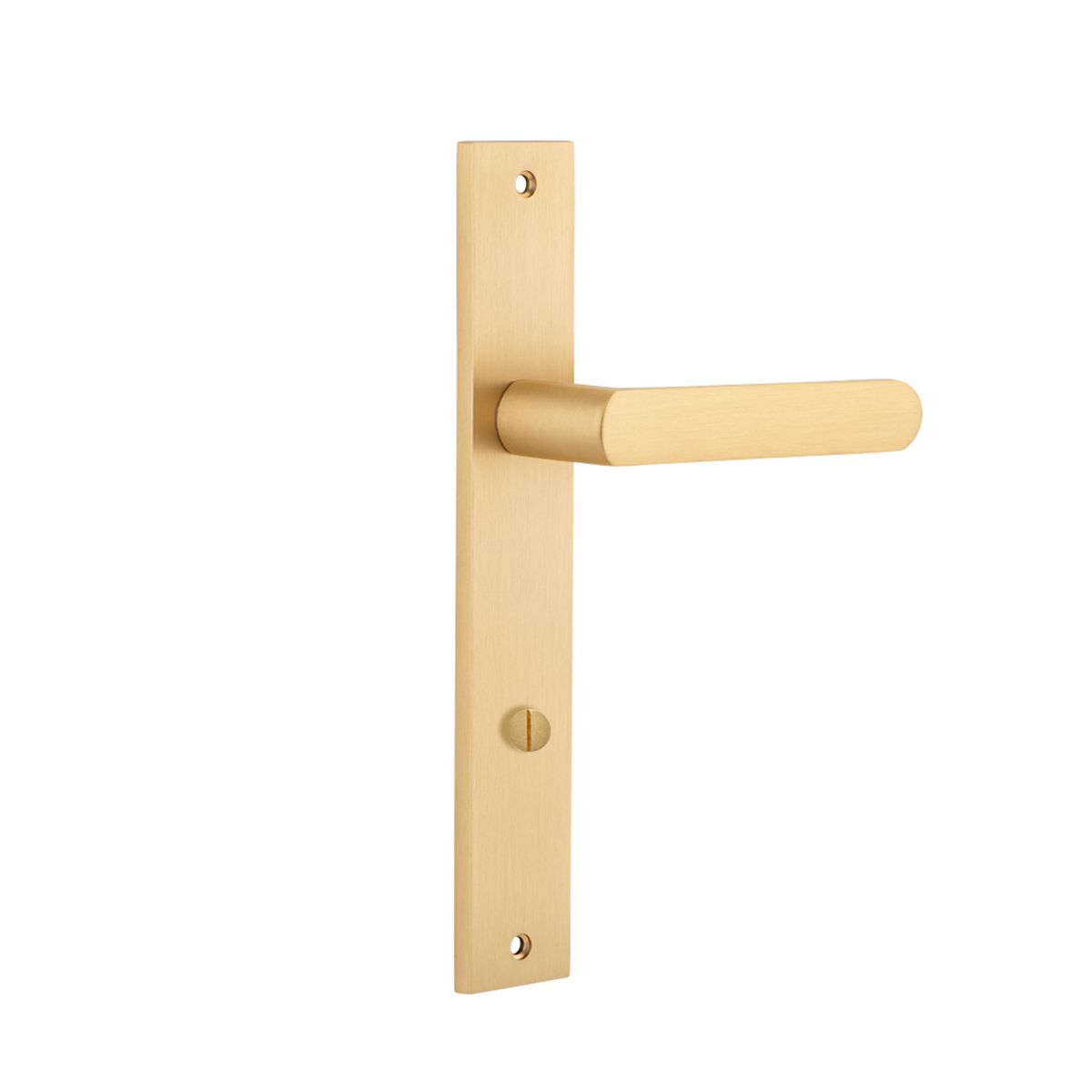 15360P85 - Osaka Lever - Rectangular Backplate - Brushed Brass - Privacy