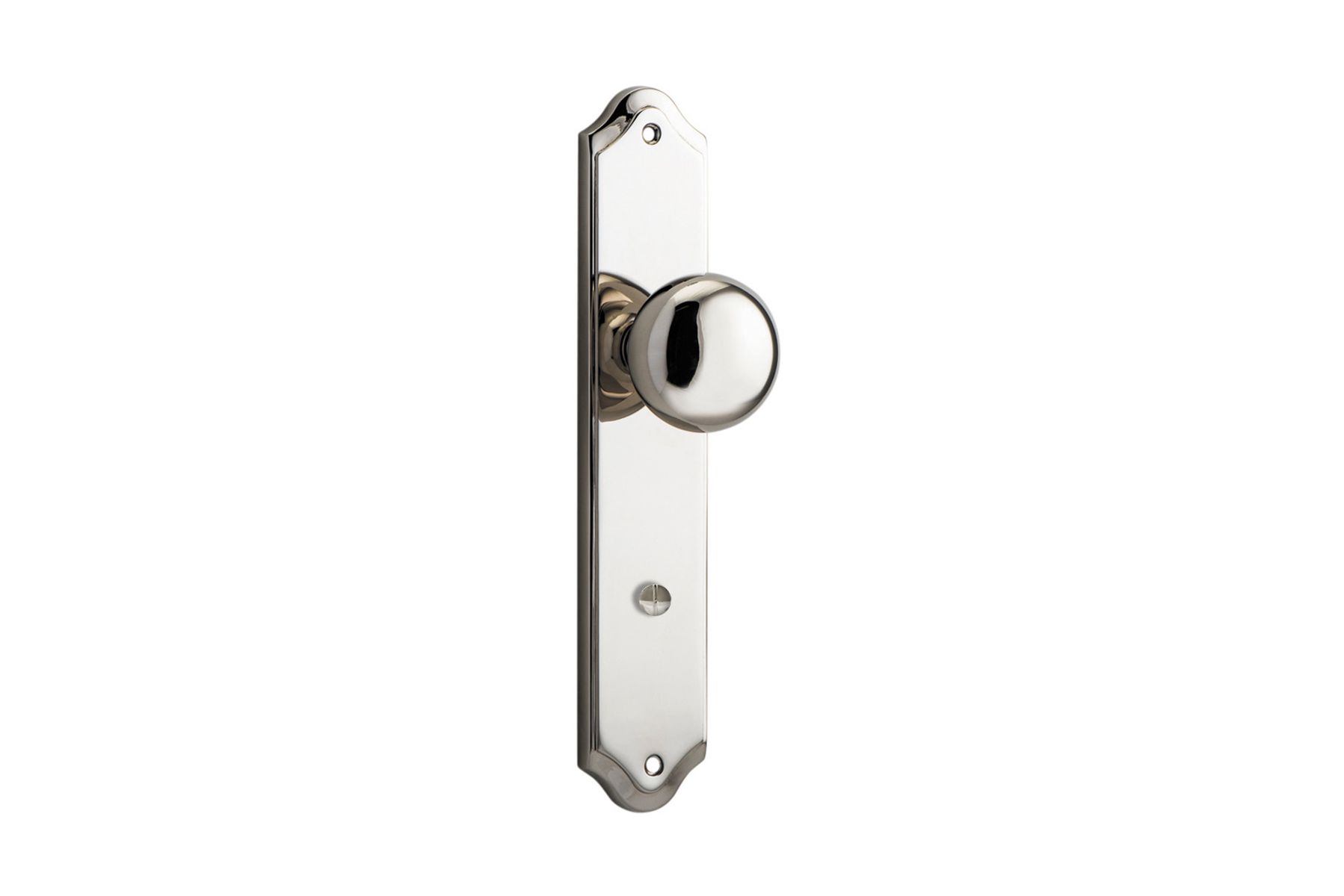 14328P85 - Cambridge Knob - Shouldered Backplate - Polished Nickel - Privacy