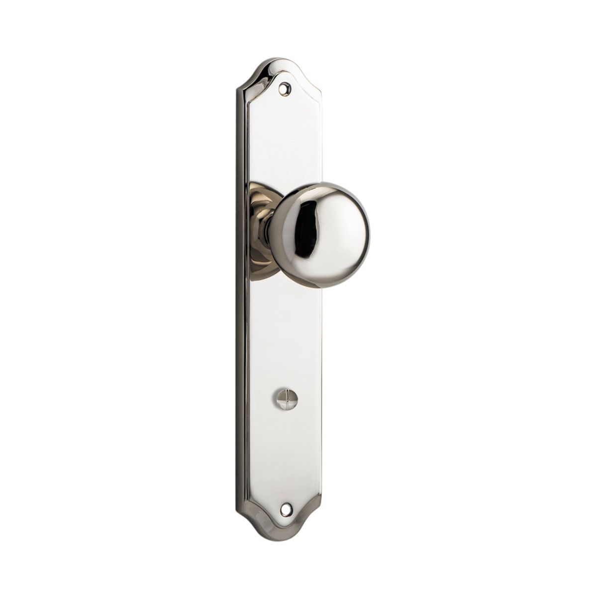 14328P85 - Cambridge Knob - Shouldered Backplate - Polished Nickel - Privacy