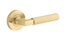 16261KIBPRIV60 - Brunswick Lever - Round Rose Privacy Kit (Inbuilt Privacy) - Brushed Gold PVD - Privacy