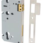 6103 - 85mm Euro Roller Mortice Lock - 60mm Backset - Satin Nickel