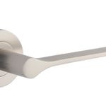 0369KIBPRIV60 - Como Lever - Round Rose Privacy Kit (Inbuilt Privacy) - Satin Nickel - Privacy