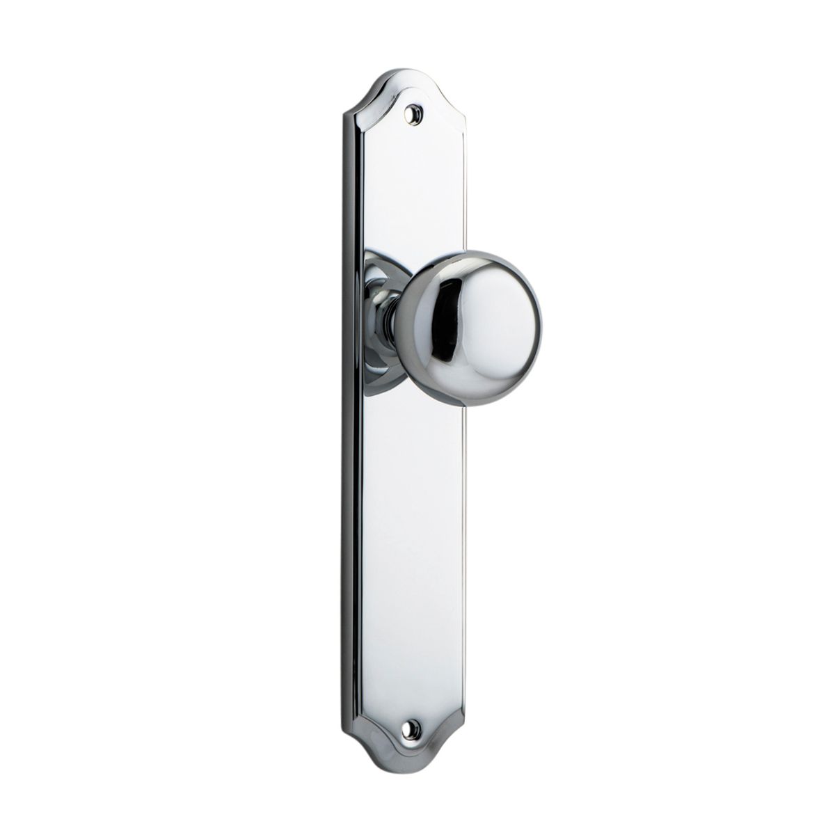 11828 - Cambridge Knob - Shouldered Backplate - Polished Chrome - Passage
