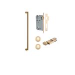 0491KENTR60KT - Berlin Pull Handle - 600mm Entrance Kit with Separate High Security Lock - Brushed Brass - Entrance