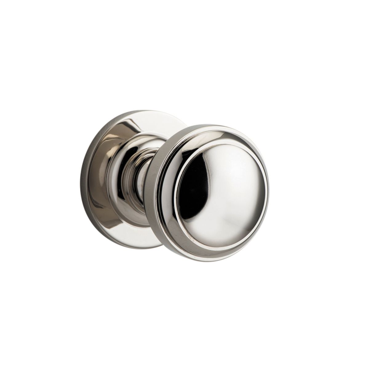 0218 - Paddington Knob - Round Rose - Polished Nickel - Passage