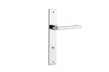 11848P85 - Baltimore Return Lever - Rectangular Backplate - Polished Chrome - Privacy