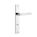 11848P85 - Baltimore Return Lever - Rectangular Backplate - Polished Chrome - Privacy