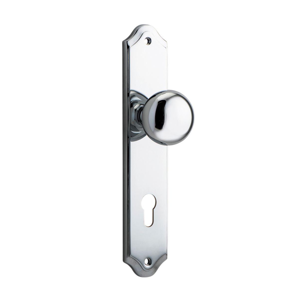 11828E85 - Cambridge Knob - Shouldered Backplate - Polished Chrome - Entrance