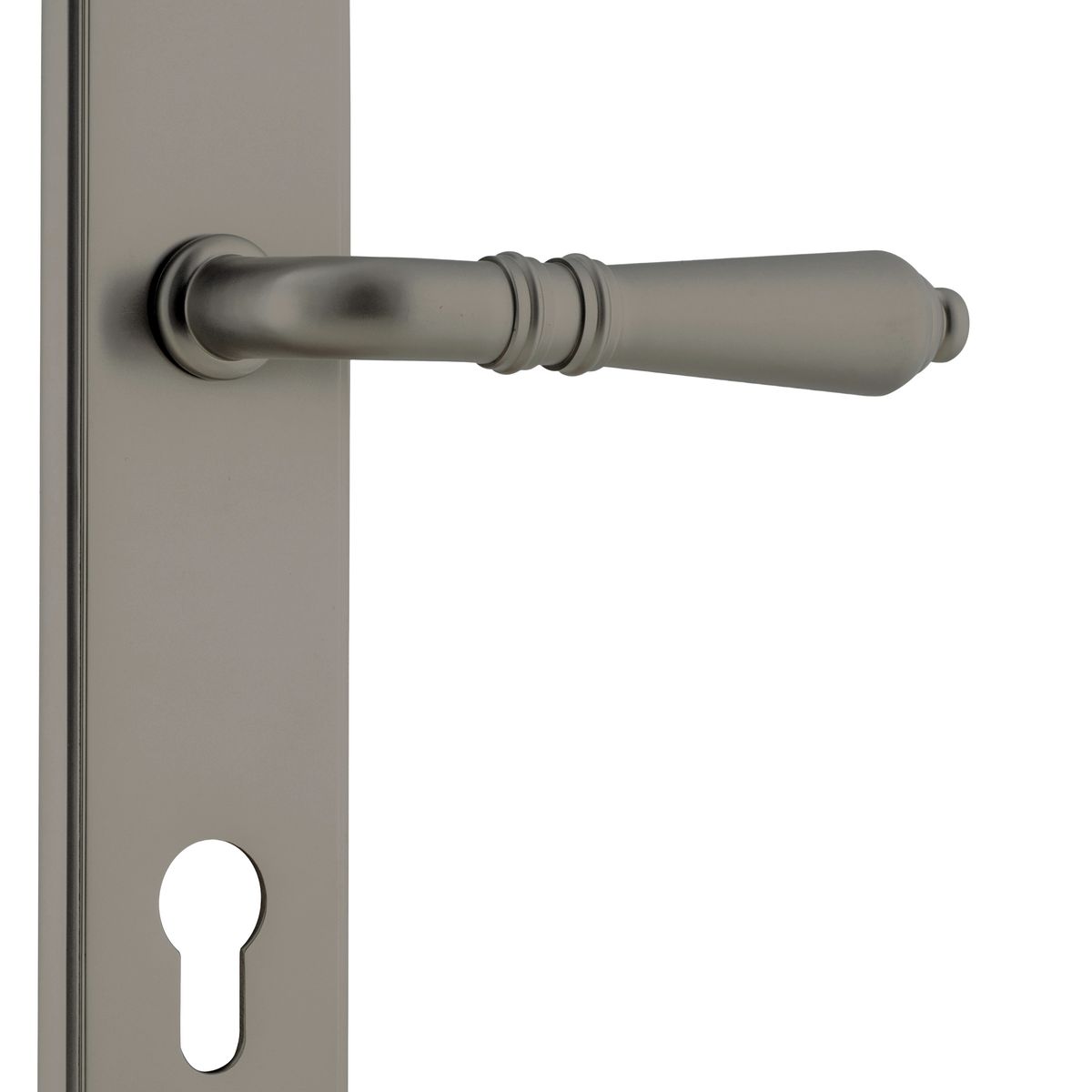 16812E85 - Sarlat Lever - Shouldered Backplate - Graphite PVD - Entrance