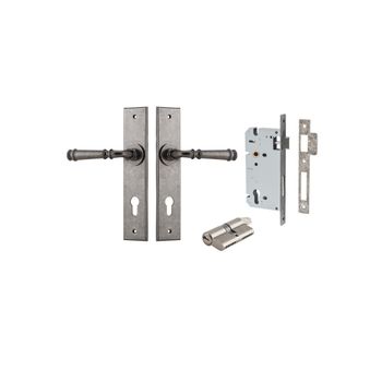 Verona Lever - Chamfered Backplate Entrance Kit with High Security Lock