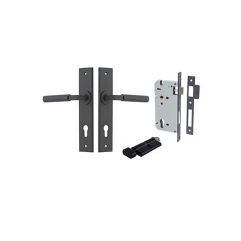 Berlin Lever - Chamfered Backplate Entrance Kit with High Security Lock