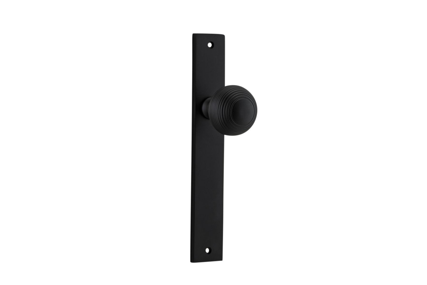 12824 - Guildford Knob - Rectangular Backplate - Matt Black - Passage